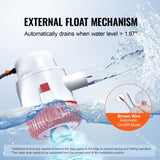 Bilge Pump, 3000GPH Automatic Submersible Boat Bilge Water Pump with Float Switch, 40 mm Outlet V952-CDB3700GPH00T37E4V9