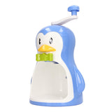 Shaved Ice Machine ABS Penguin Shape Blue Household Portable Manual Snow Cone Maker Machine with V1294-YM0718-3113220134111