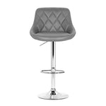 Artiss 4x Bar Stools Leather Padded Gas Lift Grey BA-K-704-GYX4