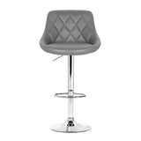 Artiss 4x Bar Stools Leather Padded Gas Lift Grey BA-K-704-GYX4