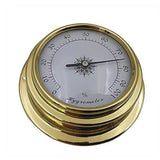 4 Pcs Boat Barometer Clock Thermometer Hygrometer Weather Station Set Wall Mounting Type Brass for V1370-AZ4-07790