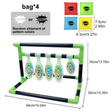 Light-Up Kids Throwing Bowling Toy, ABS Gravity Activated LED, Numbered Targets with 4 Sandbags, V1232-TZBLQ-FG-001