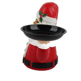 Christmas Snowman Treats Holder Santa Holding Tray Fruit Bowl Rack Resin Home Party Food Snack V1294-YM0523-10317069