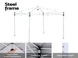 Instahut Gazebo 2x2m Outdoor Patio Garden Marquee Shade w/ Base Pods Black GAZEBO-T-2X2-F-EC-BK-BASE