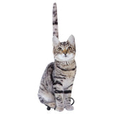 Cat Shaped Paper Towel Holder in Dark Grey Iron, Kitchen and Bathroom Toilet Roll Storage, 18x6.5in V1192-AZ-W-20701