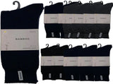 12 Pairs PREMIUM BAMBOO SOCKS Mens Heavy Duty Thick Work Socks BULK Cushion - Assorted Colour Pack V563-12BBSOX-ACOLOUR-SIZE11-14
