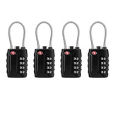 Luggage Locks, 4 Pack TSA Approved Suitcase Lock 4-Digit Re-settable Combination V1192-AZ-W-2507