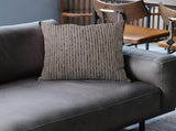 Striped Pillow Waist Pillow Brown Polyester Decorative Cushion Soft Supportive Throw Pillow for Sofa V1370-AZ4-09145