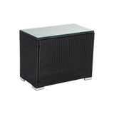 Black Wicker End Table V264-OTF-530S-BLK-1