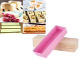 DIY Rose Pattern HandMade Bread Soap Mould Silicone Liner Mold Cake Making Wooden V1294-YM0901-3112200122412