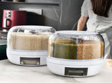 Grains Separate Storage Box Sealed Rotating Rice Bucket Home Insect Damp Proof Rice Storage Tank S V1294-YM0626-3118230011912