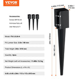 VEVOR Fence Post Anchor Ground Spike 4 Pack 24 x 4 x 4 In Metal Fence Stakes V952-FXDD35YC24YCI2IY6V0