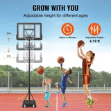 Basketball Hoop, 4-10 ft Adjustable Height Portable Backboard System, 44 inch Basketball Hoop & V952-LQK44CKWDJ00OBGUSV0