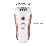 4-in-1 women's hair removal, electric epilator, shaver, foot file, trimmer, USB rechargeable, IPX6 V1347-111-56672-SKY-L