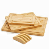 GOMINIMO 3 Pieces Bamboo Chopping Board with Stand V227-3720262033030