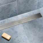 800mm Bathroom Shower Stainless Steel Grate Drain w/Centre outlet Floor Waste V63-832801