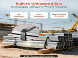 Steel Strapping Coil, 19 mm x 0.55 mm x 91 m, Metal Strapping Banding Roll Withstands Harsh V952-BZKZDGD34INCA7655001V0