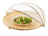 Bamboo Food Serving Tent Natural Handcraft Tray Mesh Food Storage Basket Meal Table Serve Cover V1294-YM0717-10122445