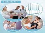 Champagne Flutes 6 OZ Square Champagne Glasses Stemmed Coupes Reusable Wedding Toasting Glasses 12 V1369-AZ3-W-08237