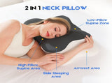Cervical Pillow with Memory Foam, Ergonomic Contour Neck Support, 2-in-1 Dual Height, Pressure V1181-AGHOMEPILLOW