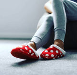 ARCHLINE Orthotic Slippers Slip On Scuffs Pain Relief Moccasins - Red Polka Dot - EUR 43 V563-AS402-43