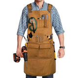 Waterproof Apron Utility Apron Work Apron Industrial Apron Tool Storage Apron - Camel - Size regular V1106-144-444302-CML-REGULAR