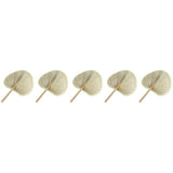 Woven Handmade Banana Leaves Fans Assorted Color Natural Cooling 5Pcs V1369-AZ3-W-20849