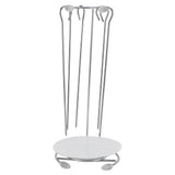 Barbecue Skewers Rack Stainless Steel BBQ Grill Rack Roaster Rotisserie Barbecue Grill Kit V1294-YM0901-3118210177311