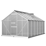 Green Fingers Greenhouse 3.6x2.5x1.95M Aluminium Polycarbonate Green House Garden Shed GH-ALU-C-362X250-AB