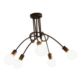 Modern Chandelier Iron Art Stylish Easy to Install Industrial Ceiling Light Fixture for Study V1294-YM0901-3119240076613