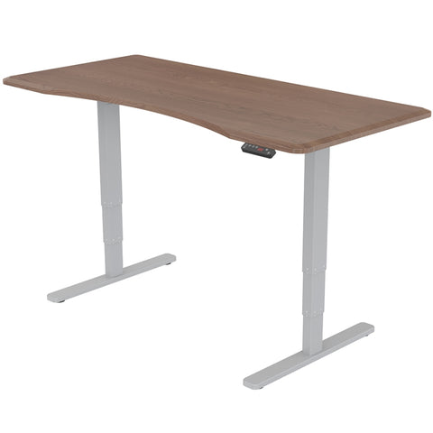 Fortia Sit To Stand Up Standing Desk, 150x70cm, 62-128cm Electric Height Adjustable, Dual Motor, V219-FURDTAFORKITS5WN