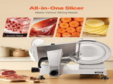 Commercial Meat Slicer, 320W Electric Deli Food Slicer with 300mm Carbon Steel Blade, Built-In V952-SYDRQPJ320WBFUZ7V001V3
