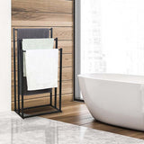 3 Tier Metal Towel Rack Freestanding Bathroom Organizer Rail V178-66700