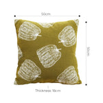 SOGA 2X 50cm Throw Pillow Green Autumn Harvest Pumpkin Print Home Decor FRENCHCUSHION330X2