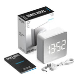 Newgate Space Hotel Orbatron Alarm Clock White Case - Silver Lens - White Led V398-NGSH-ORB-W1-W
