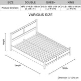 Double Size Bed Frame Natural Wood like MDF in Oak Colour V43-BED-CELDOK