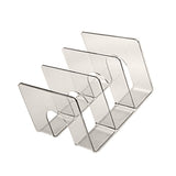 Desktop 3 Grid Bookend Transparent Vertical Book Organizer Divider Book Desktop Shelf for School V1294-YM0901-3117240232412