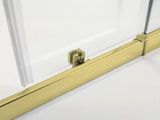 Adjustable 1200x1100mm Double Sliding Door Glass Shower Screen in Gold V63-845241