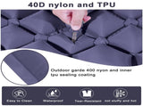 Double Camping Pad with Built-in Pillow Foot Pump Inflatable Mattress for Tent/Backpacking V1107-CS-LYCD1