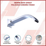 180mm Bath Spout Polished Chrome Finish V63-826441