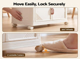 Artiss Foldable Storage Cabinet Stackable Box Wardrobe Clear Magnetic Door White SC-1W3B-6539-WH
