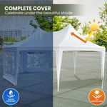 Wallaroo 6x4.5m Wedding Gazebo Marquee with Sidewalls GAZ-WED-6X45-WH