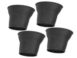 4pcs Furniture Risers 6 Inches Horn Shaped Black Plastic Heavy Duty Riser for Bed Sofa V1294-YM0715-3117220134611