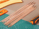 40Pcs 15% Silver Brazing Rods, Silver Solder Phos Copper Brazing Alloys Flat and Round Welding Rods V1107-147-45402