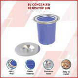 8L Concealed Benchtop Bin V63-818073