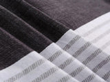 Gray Striped Cannes Gallery Quilt / Doona / Duvet Cover set V745-AQ08415Q3