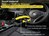 Car Steering Wheel Lock Dual Anti-Theft Protection, Lightweight & Portable, Safe & Durable, V1369-AZ3-W-12029