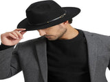 2XL/XL/L Felt Fedora Hats,M/S/XS Wide Brim Dress Hat,Plus Size Warm Panama Hat,Large Brim Jazz Hat V1188-WTJ-SJH-1310