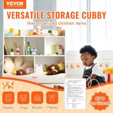 VEVOR Wood Kid Storage Cubby, Toy Storage Organizer with Bookshelf, 5-Cubby Wood Toy Storage V952-ETCWG9848140XOTT5V0