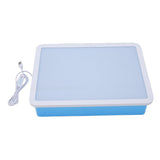 USB Sand Painting Light Box 3 Colors 10 Brightness Levels Portable LED Sensory Light Table for Kids V1294-YM0901-3117260029011